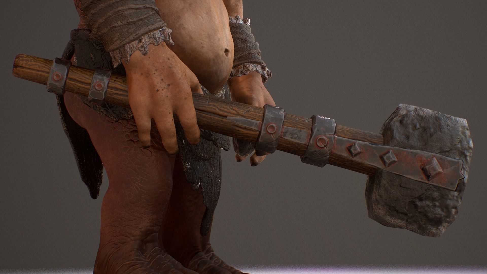 Cave Troll  Low-poly 3D model_21