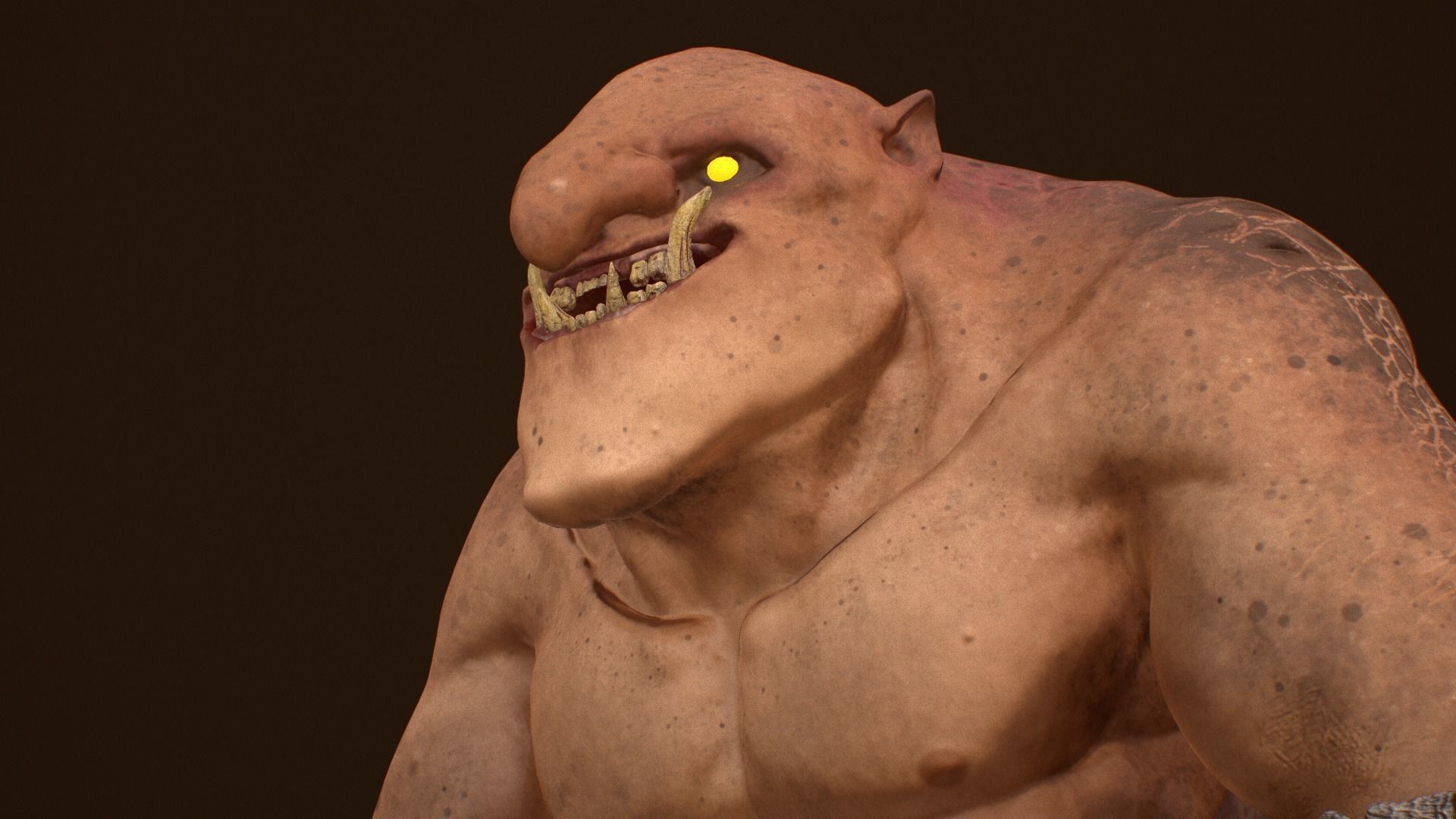 Cave Troll  Low-poly 3D model_19