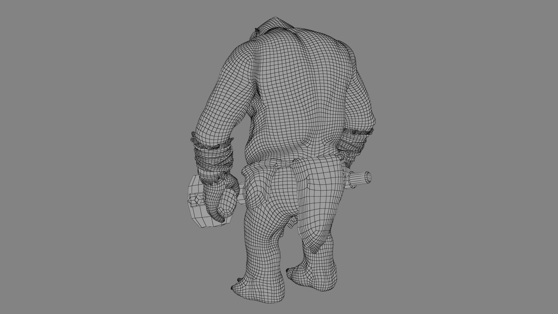 Cave Troll  Low-poly 3D model_30