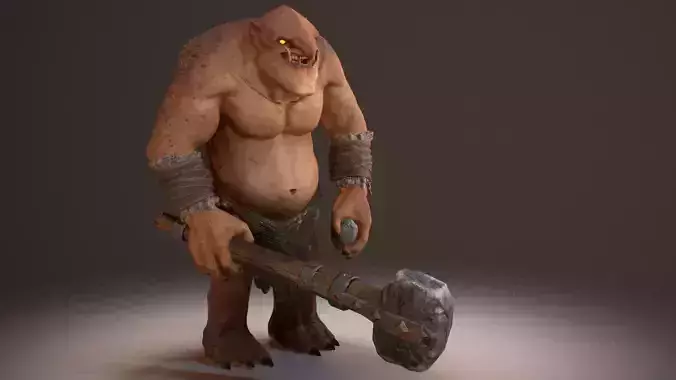 Cave Troll  Low-poly 3D model