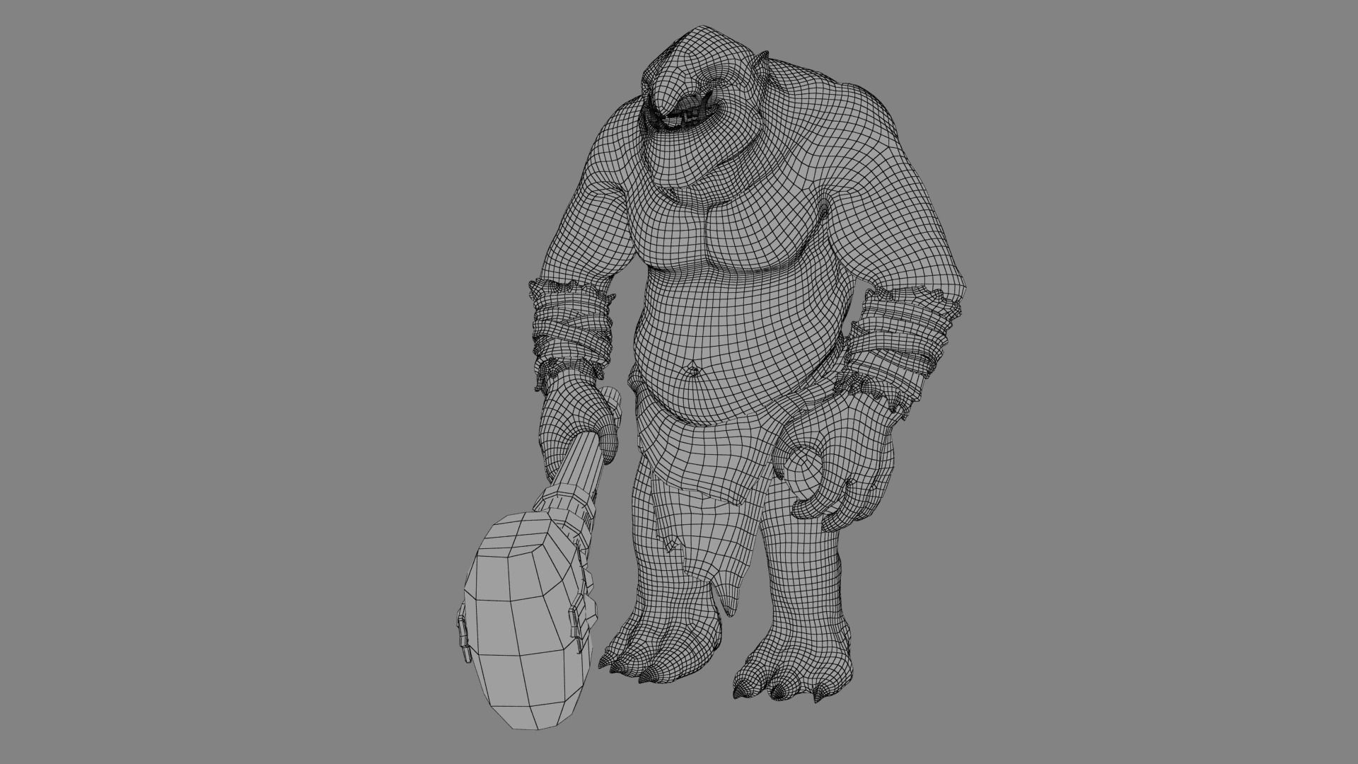 Cave Troll  Low-poly 3D model_27