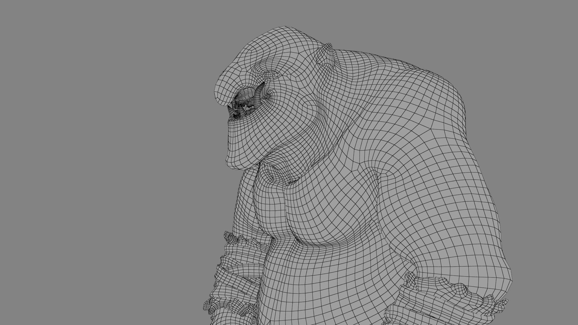 Cave Troll  Low-poly 3D model_36