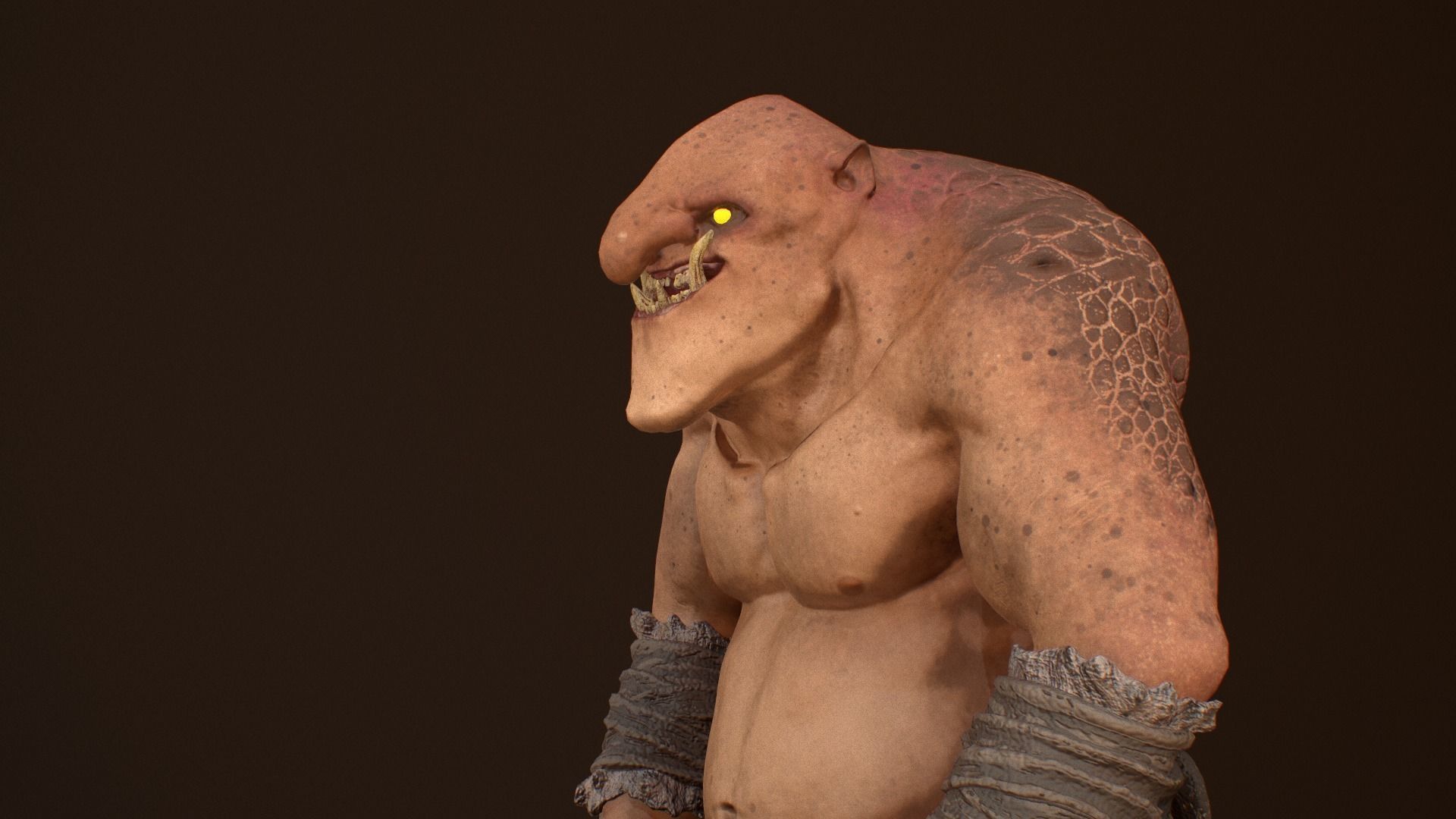 Cave Troll  Low-poly 3D model_14