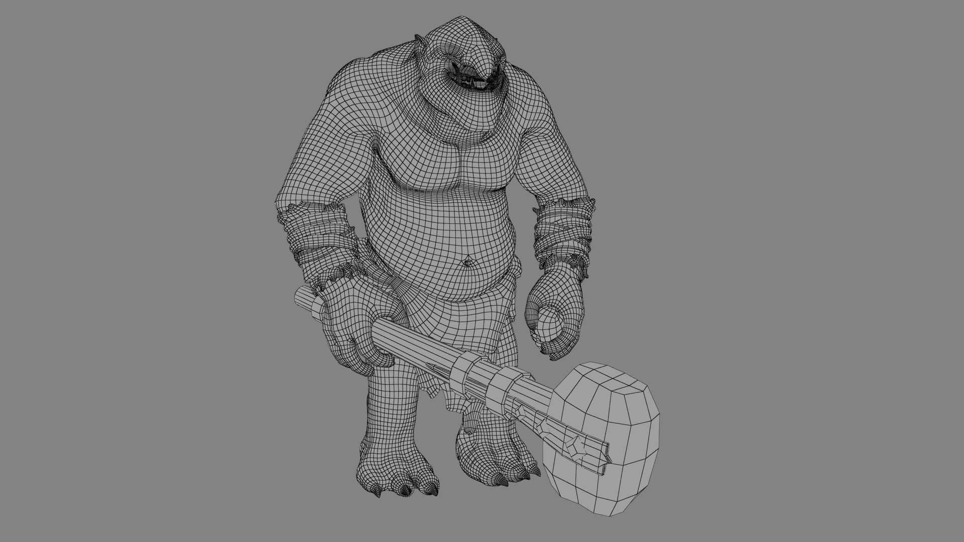 Cave Troll  Low-poly 3D model_25