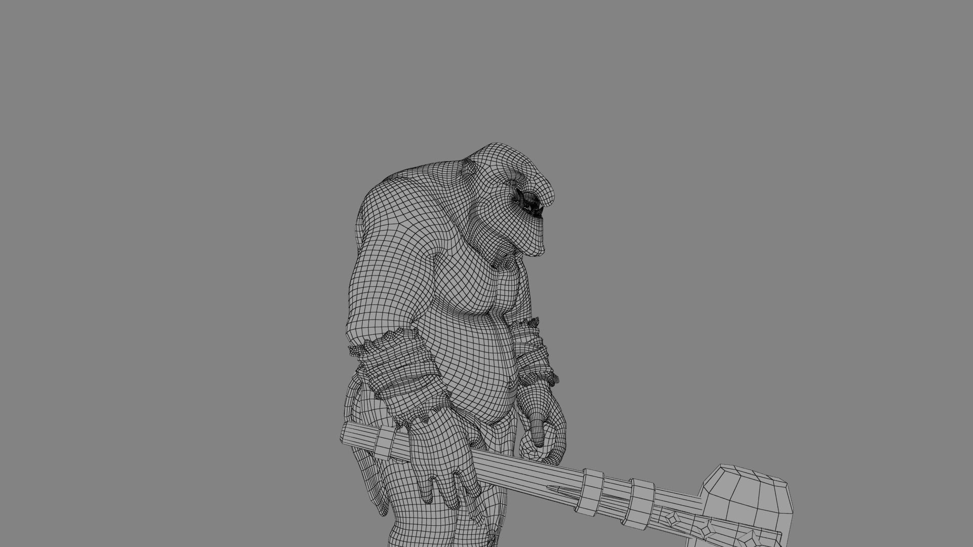 Cave Troll  Low-poly 3D model_33