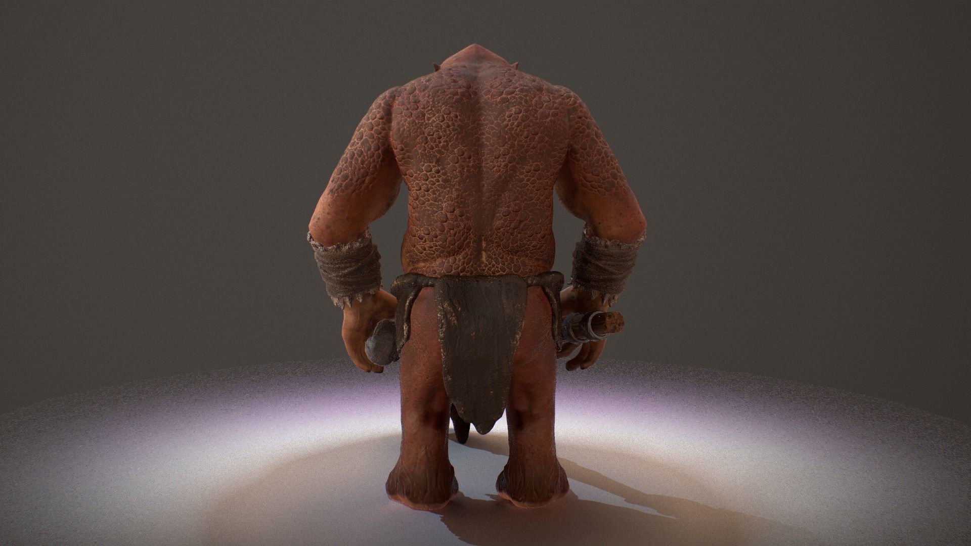 Cave Troll  Low-poly 3D model_7