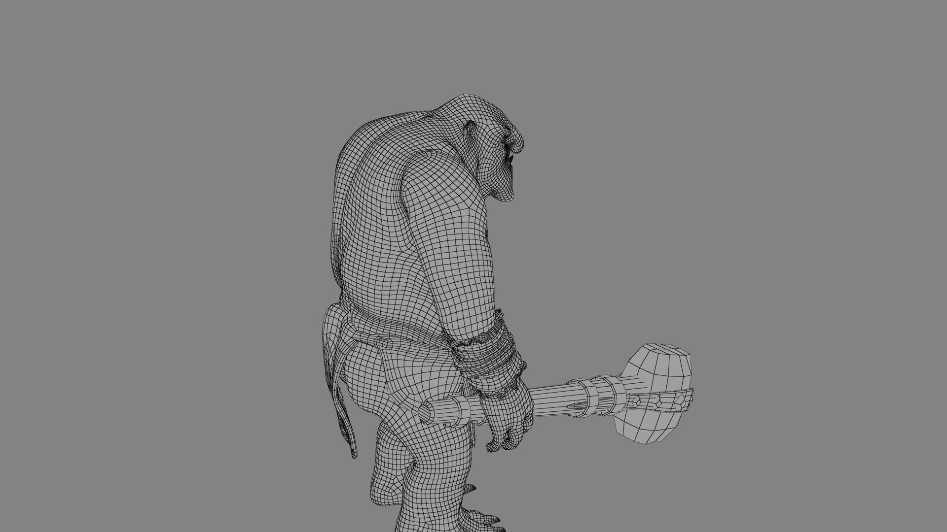 Cave Troll  Low-poly 3D model_32