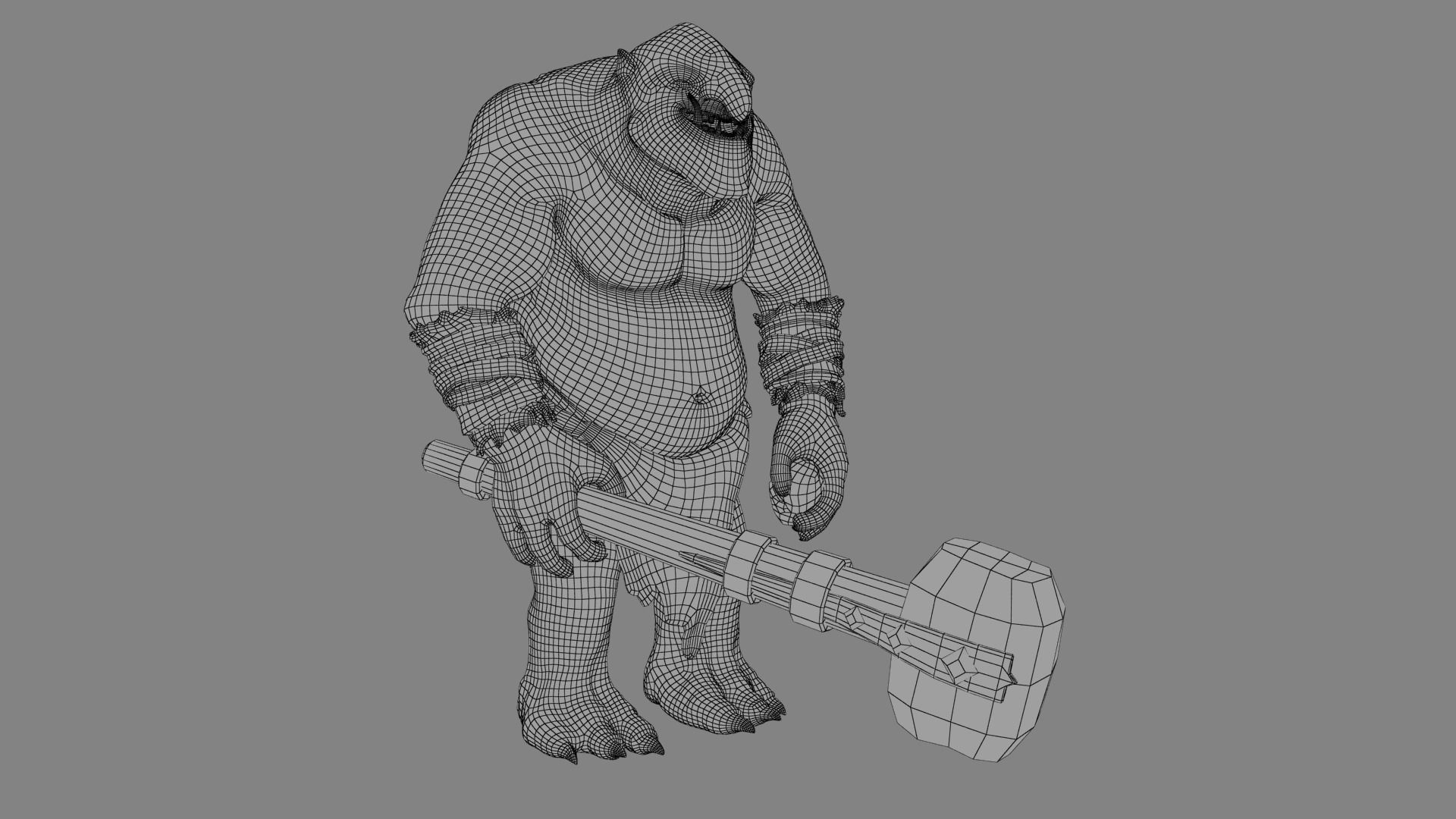 Cave Troll  Low-poly 3D model_24