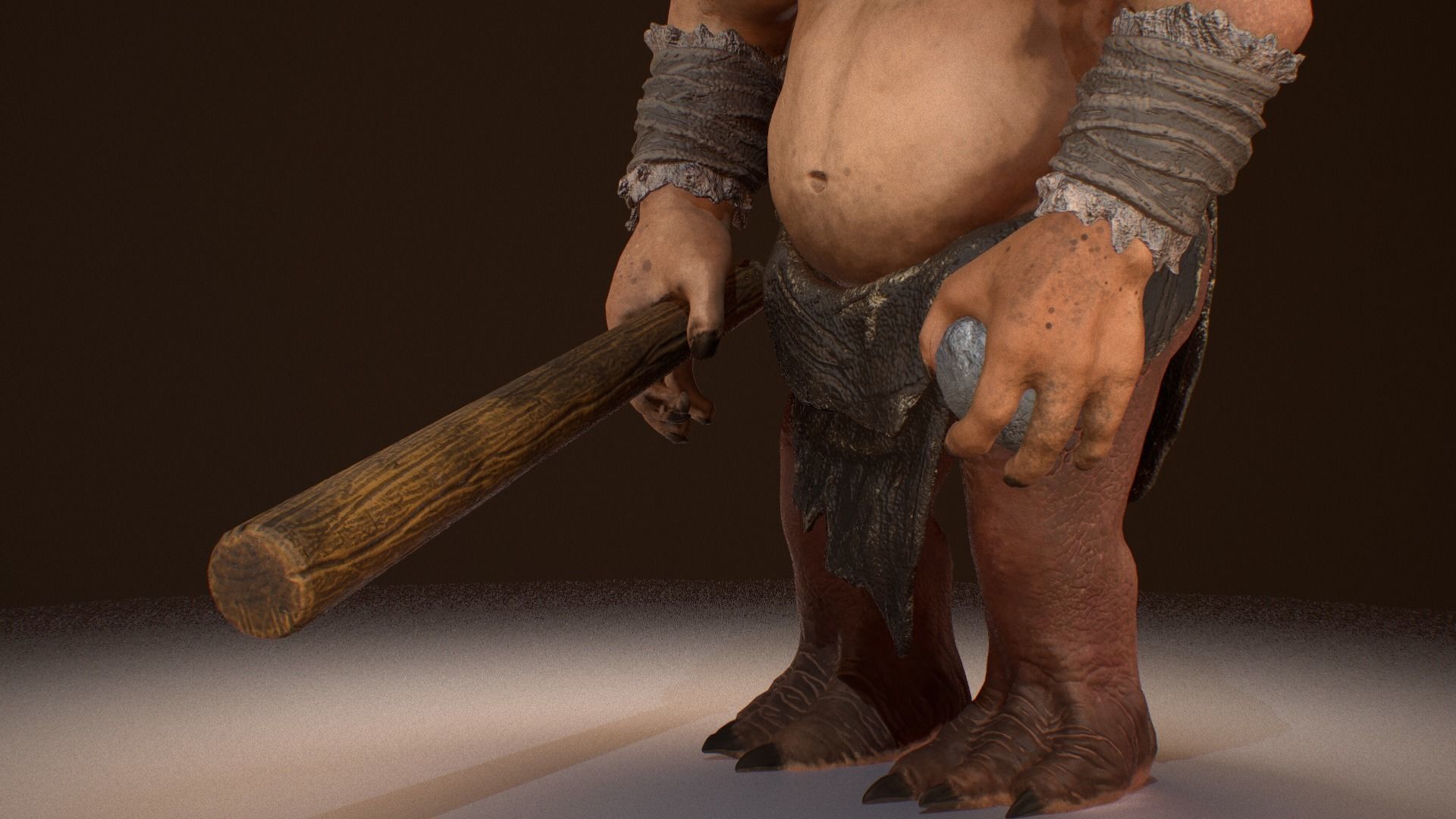 Cave Troll  Low-poly 3D model_23