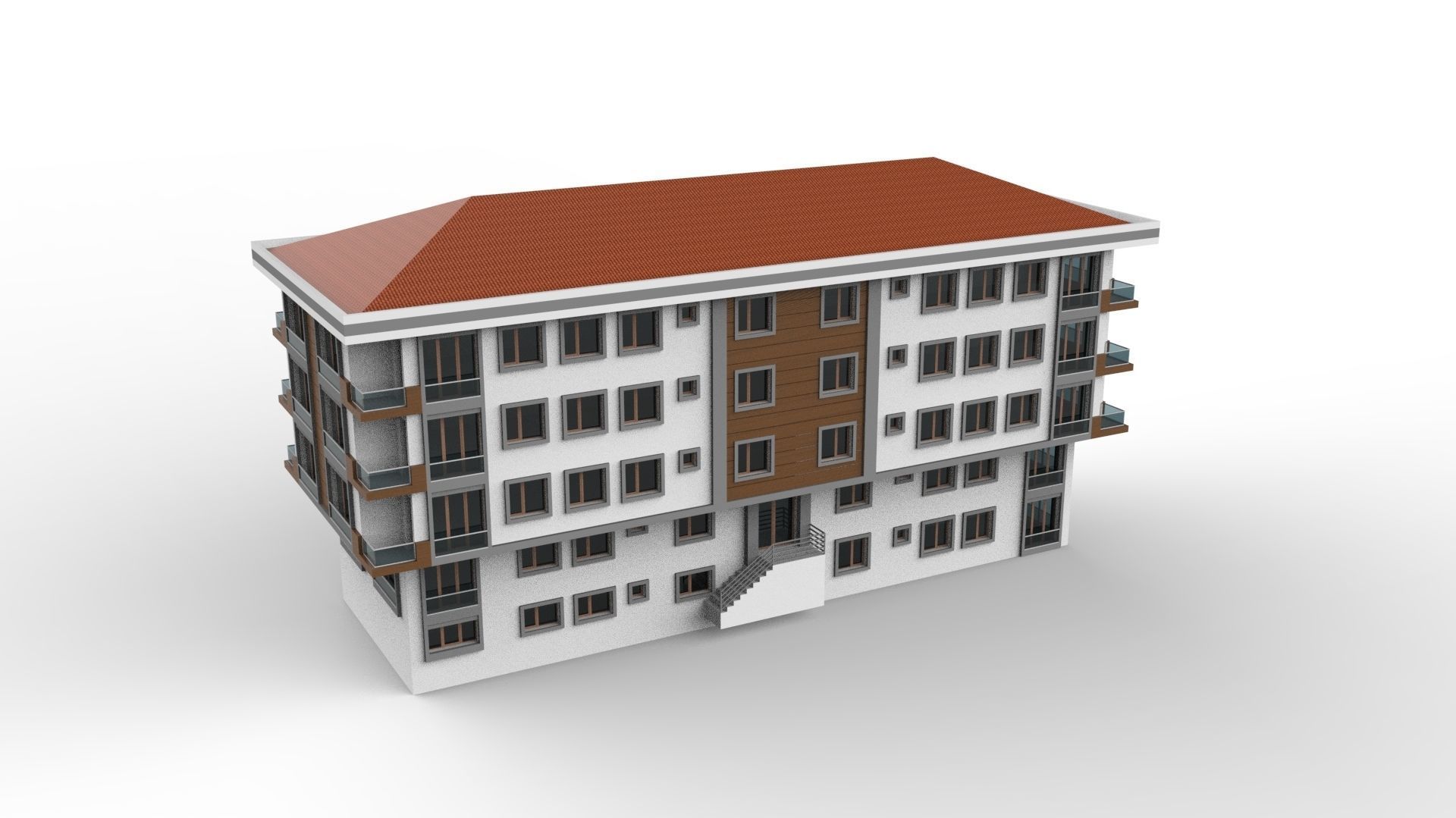 HOUSE 06 Low-poly 3D model_7