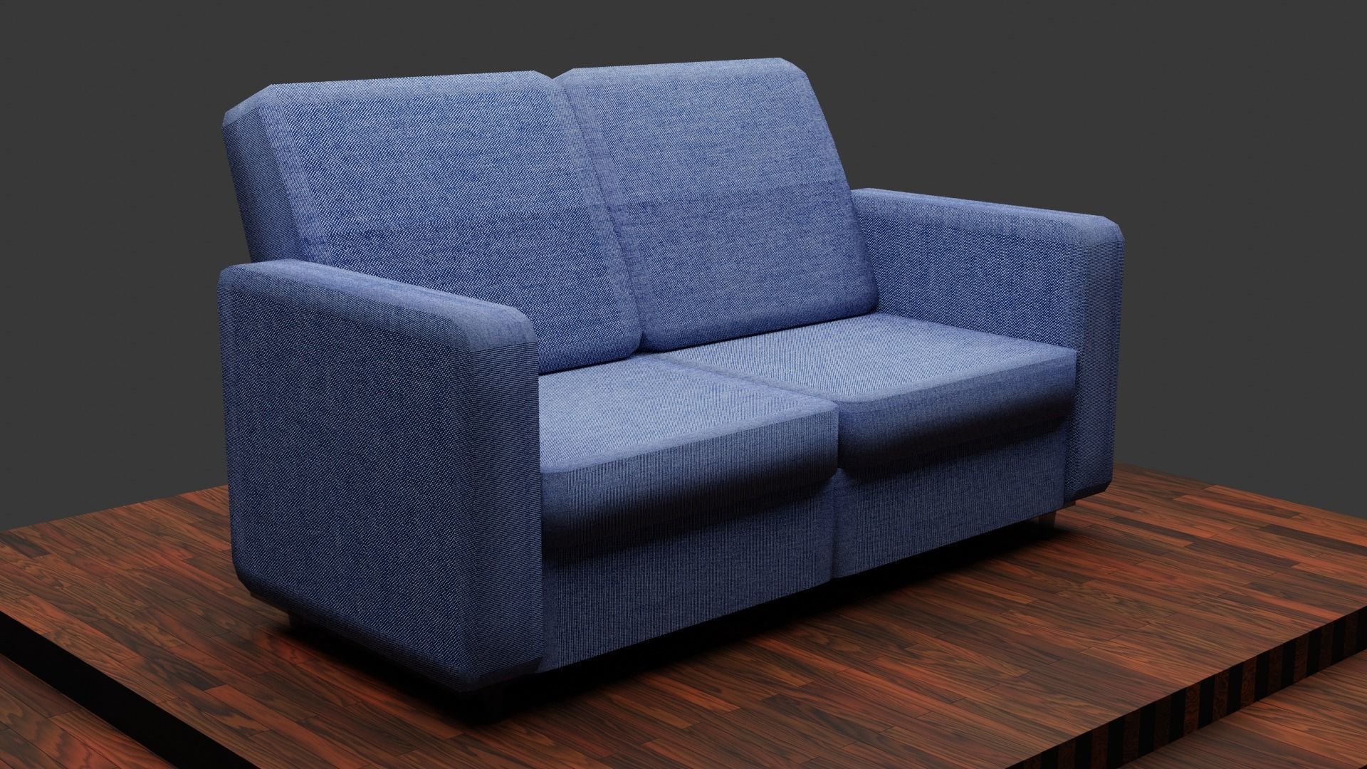 Low-Poly Modern Sofa Low-poly 3D model_2