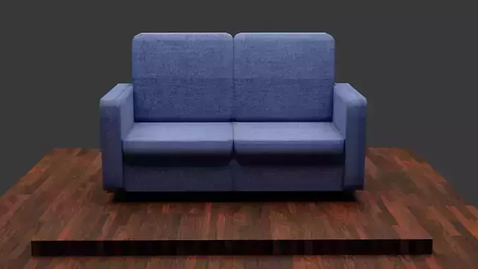 Low-Poly Modern Sofa Low-poly 3D model