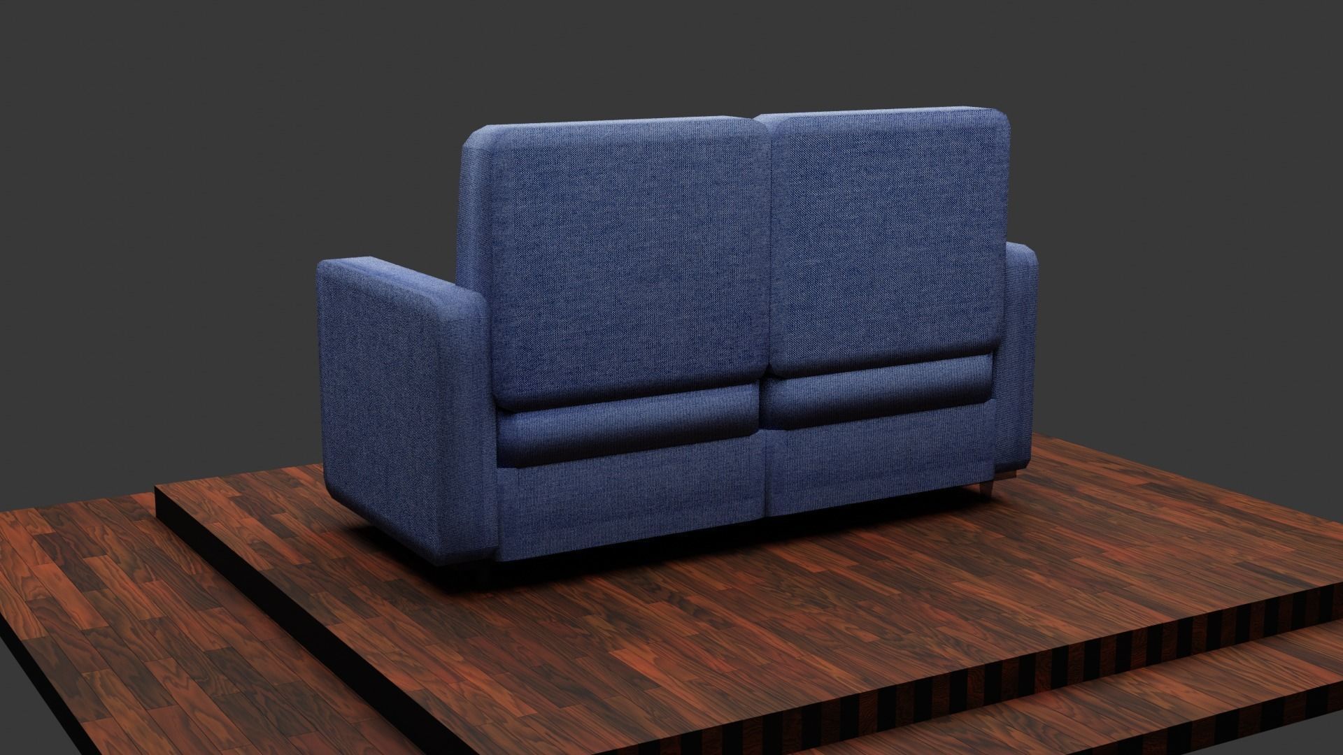 Low-Poly Modern Sofa Low-poly 3D model_4