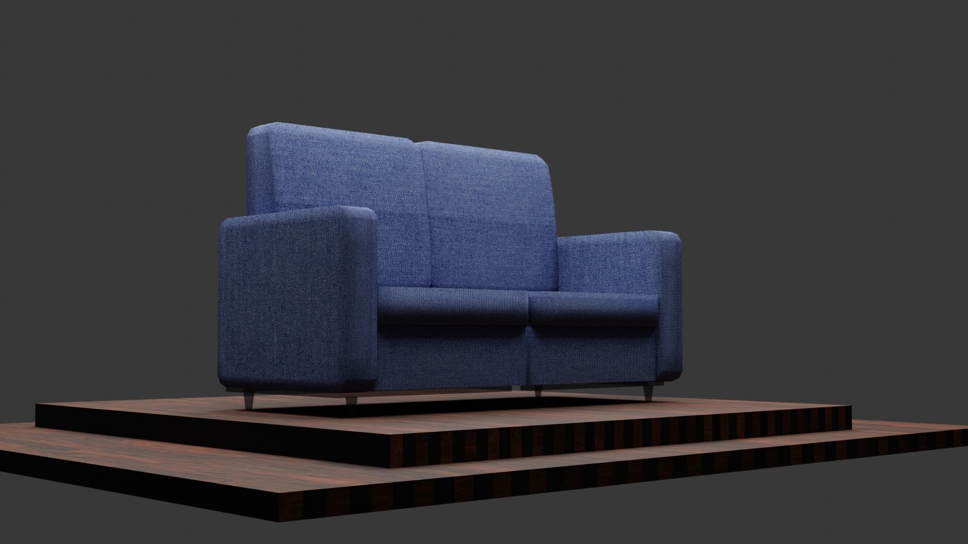 Low-Poly Modern Sofa Low-poly 3D model_1