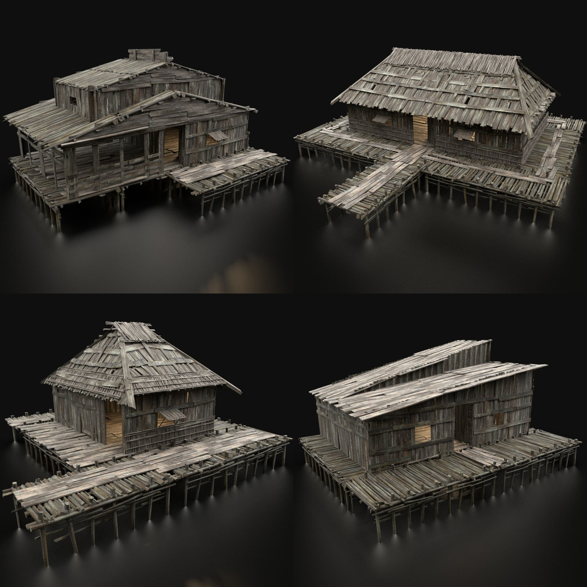 GREATEST MEDIEVAL BUILDER HOUSE INTERIOR WAR MACHINES PACK Low-poly 3D model_20