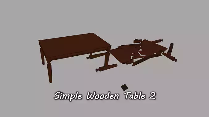 Simple Wooden Table 2