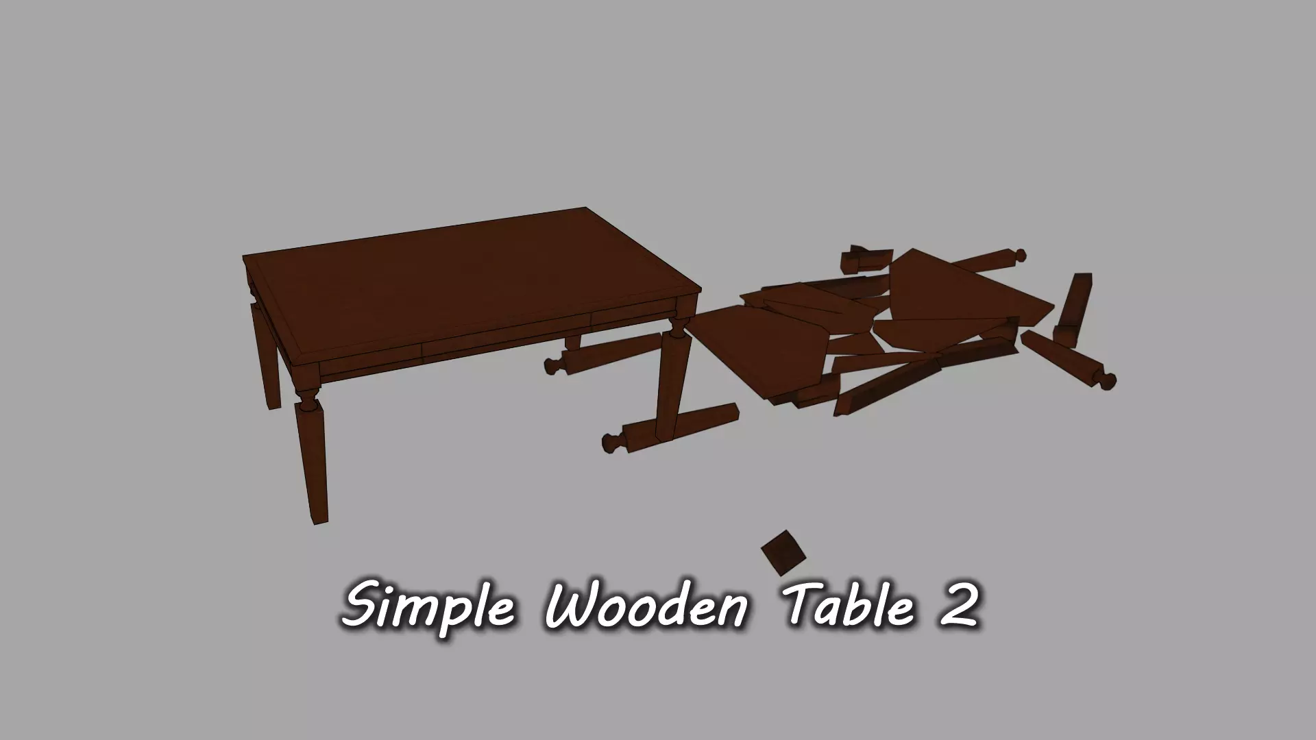 3D model Simple Wooden Table 2 VR / AR / low-poly | CGTrader