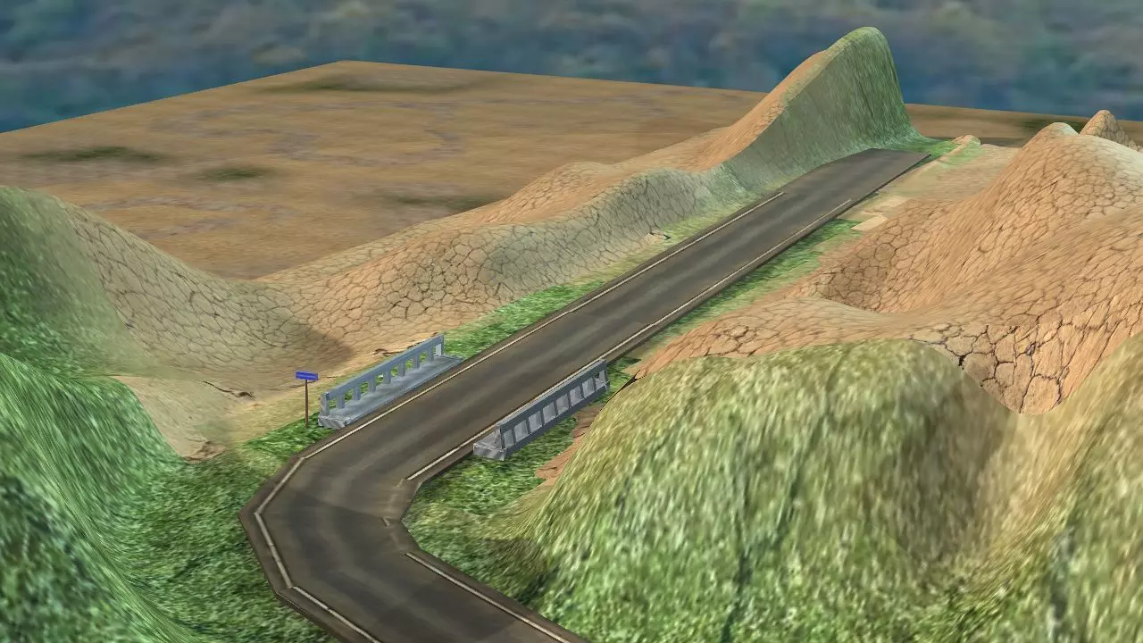 road in the valley Free 3D model