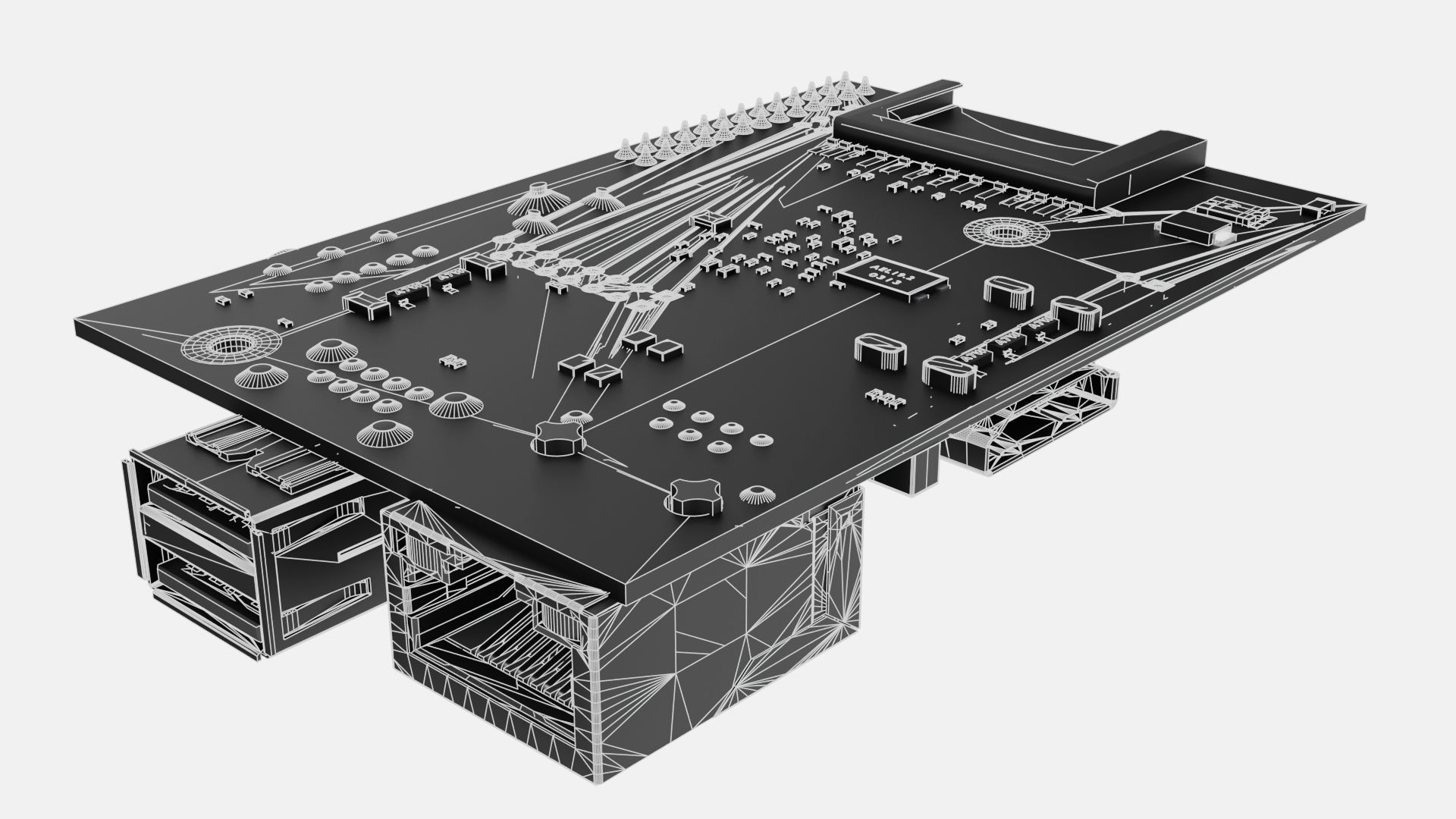 Raspberry Pi Type-A Low-poly 3D model_12