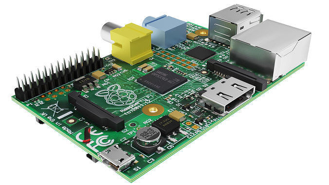 Raspberry Pi Type-A Low-poly 3D model