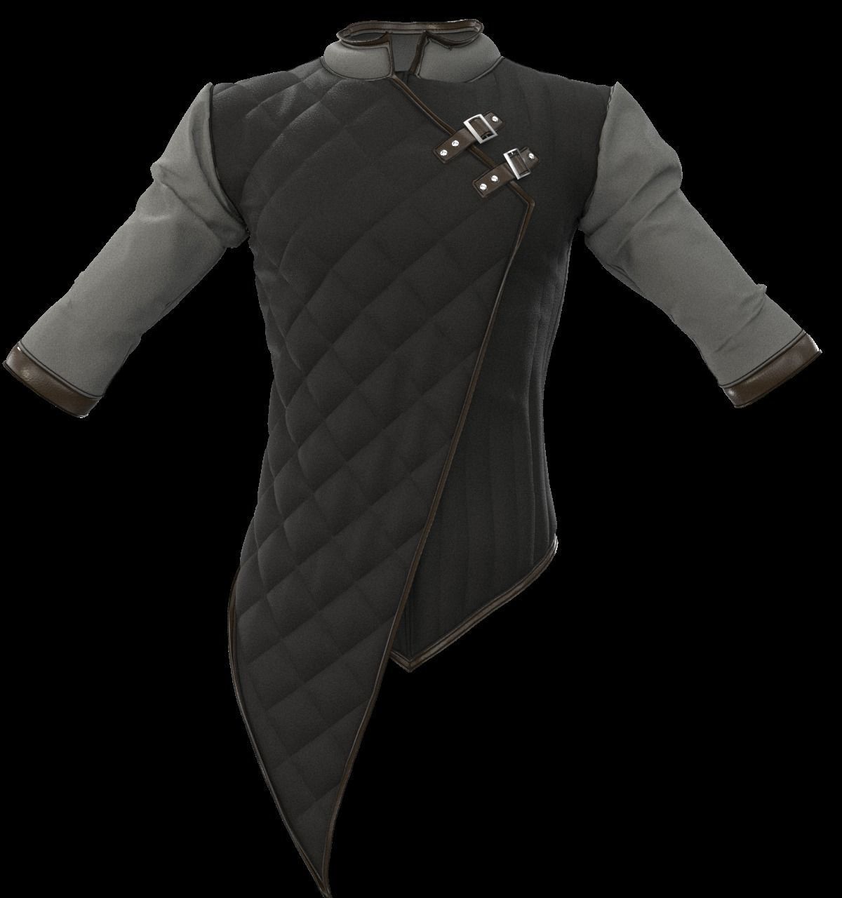 Medieval Cotton Padded Armor Gambeson 3D model_1