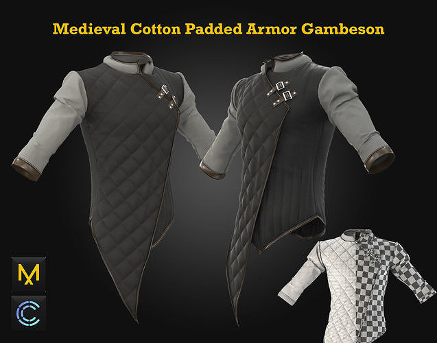 Medieval Cotton Padded Armor Gambeson 3D model