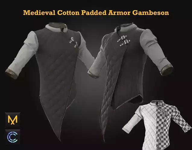 Medieval Cotton Padded Armor Gambeson 3D model