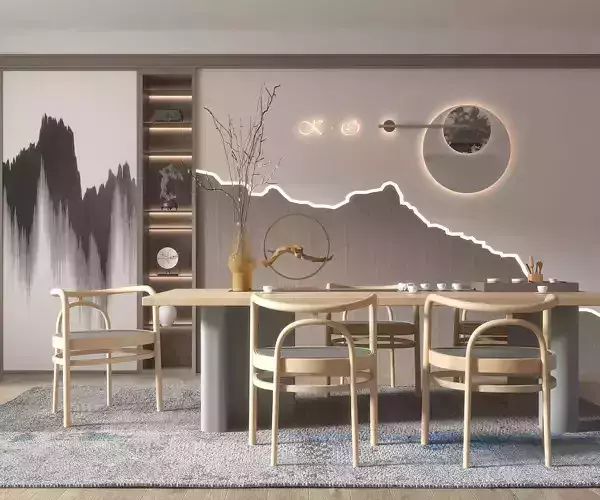 New Chinese teahouse 3D model