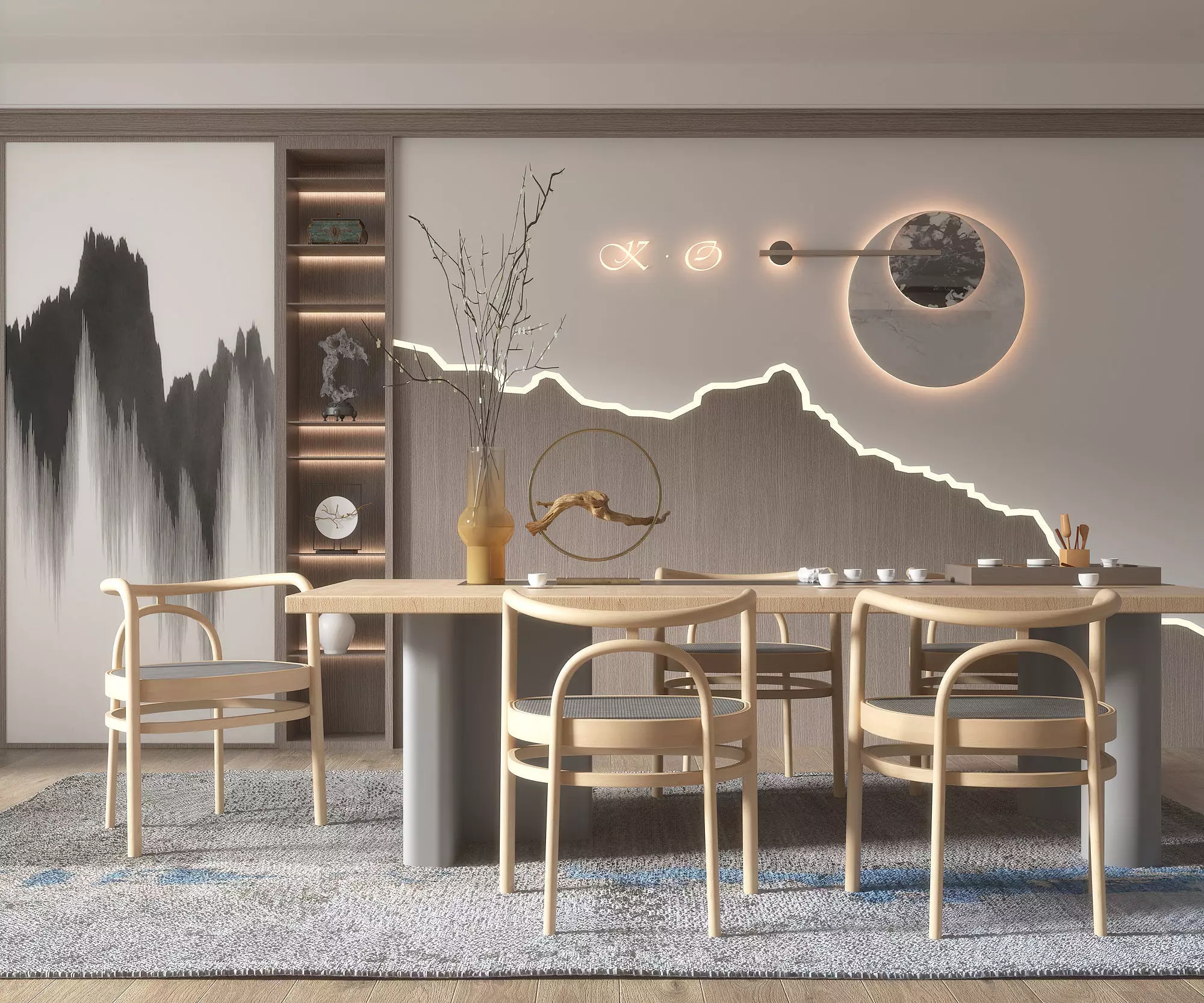 New Chinese teahouse 3D model_0