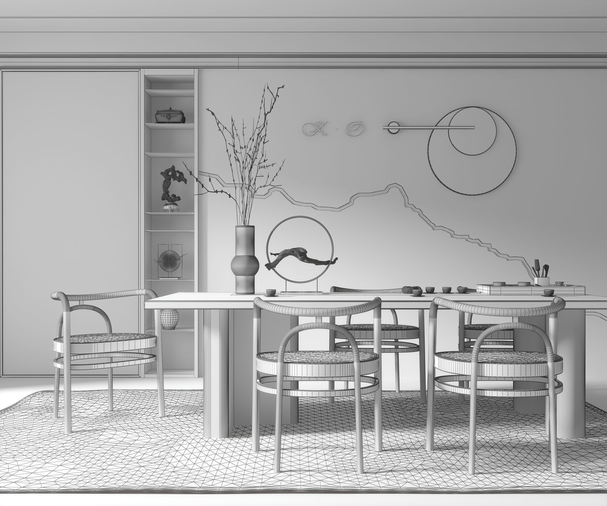 New Chinese teahouse 3D model_2