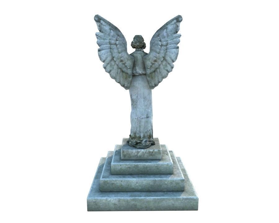 Angel Statue Low-poly 3D model_8