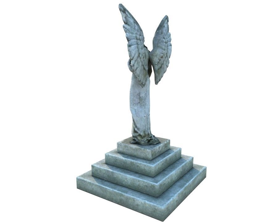 Angel Statue Low-poly 3D model_7