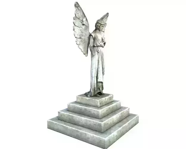 Angel Statue Low-poly 3D model