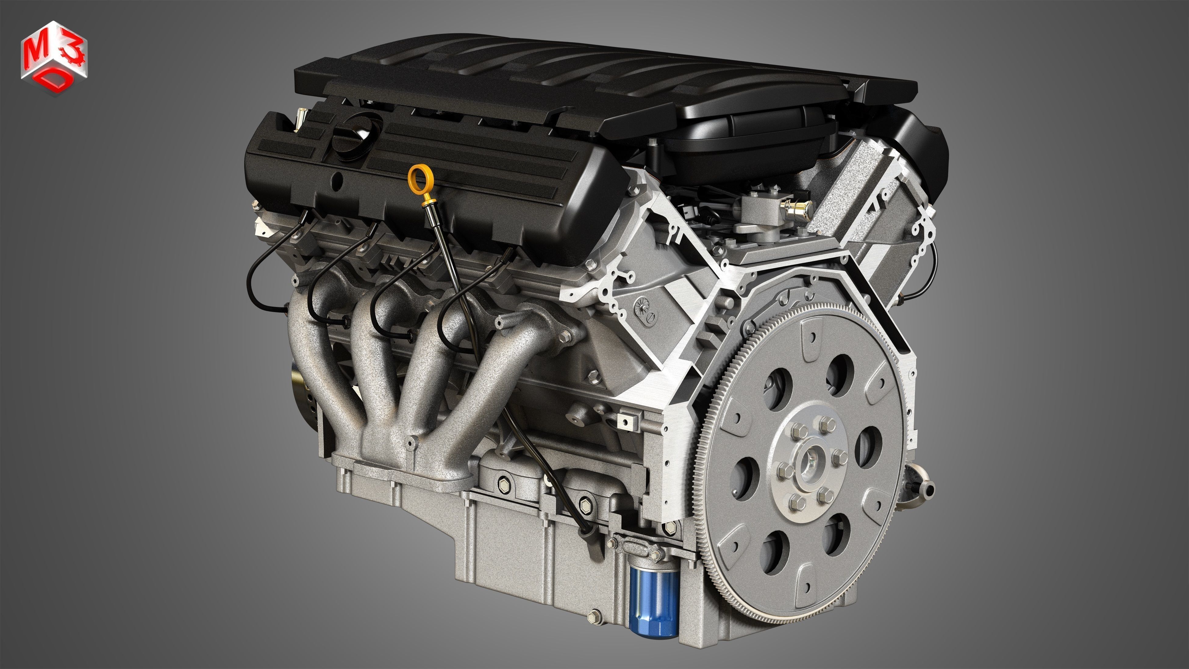 LSA - LT1 - V8 Engines  2 in 1 3D Model Collection_8