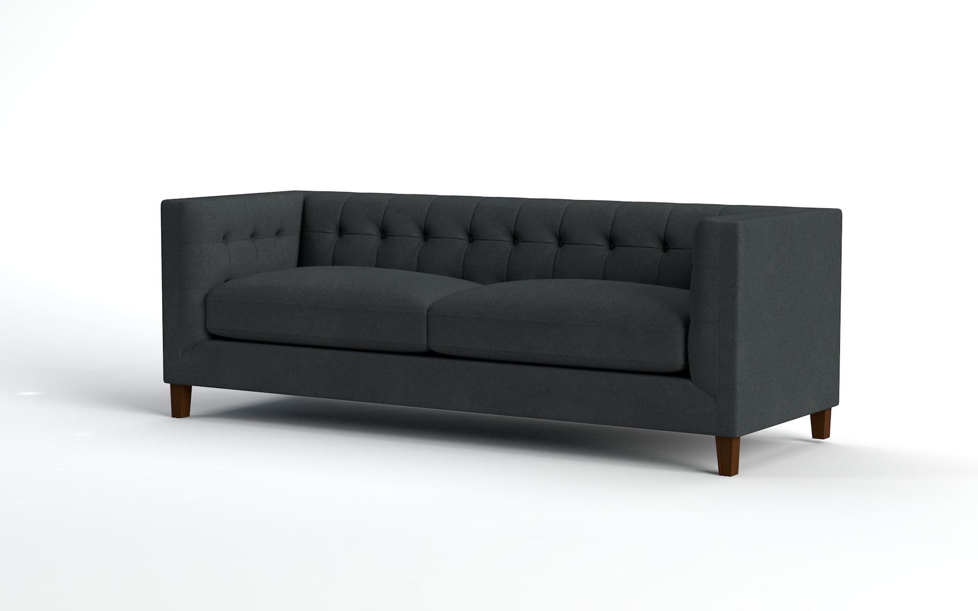Modern Button Sofa Low-poly 3D model_2