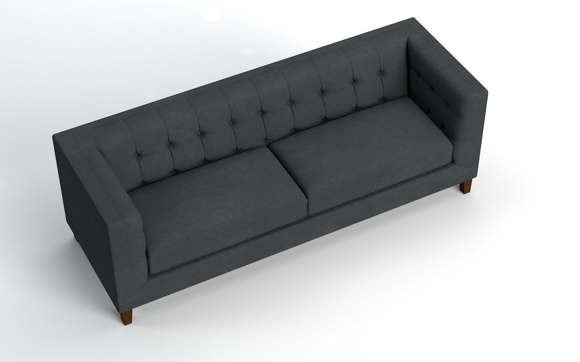 Modern Button Sofa Low-poly 3D model_3