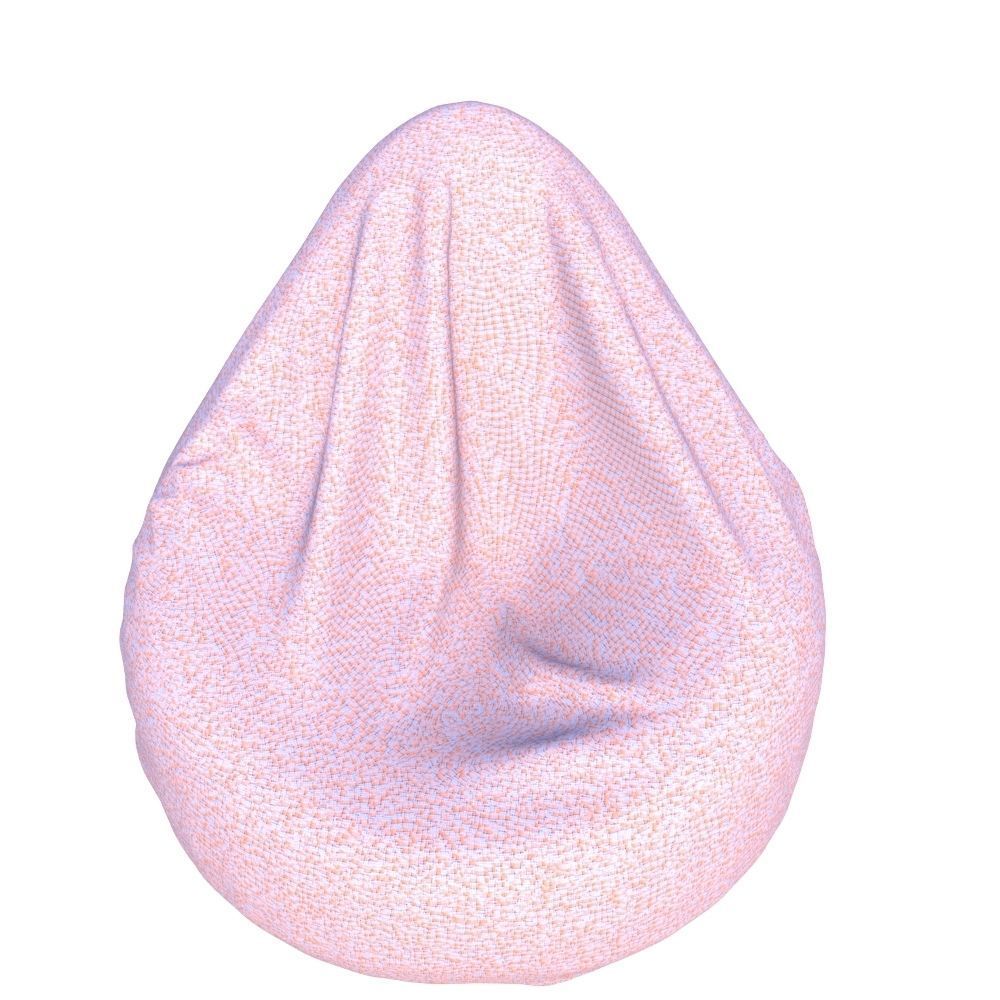Bean Bag Low-poly 3D model_2