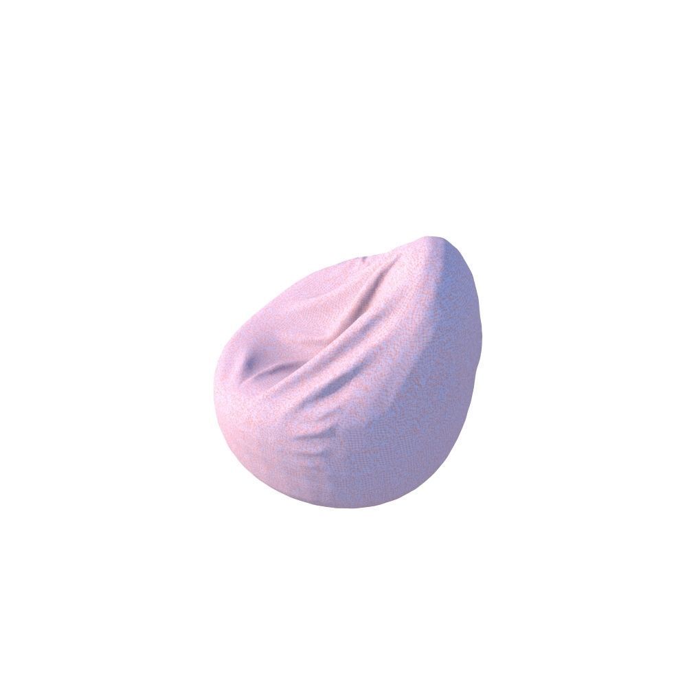 Bean Bag Low-poly 3D model_6