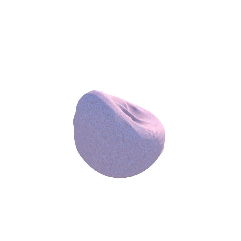 Bean Bag Low-poly 3D model_5
