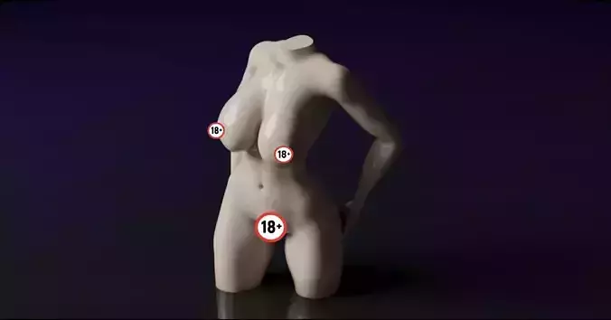 Sexy Woman Statue 6 3D print model