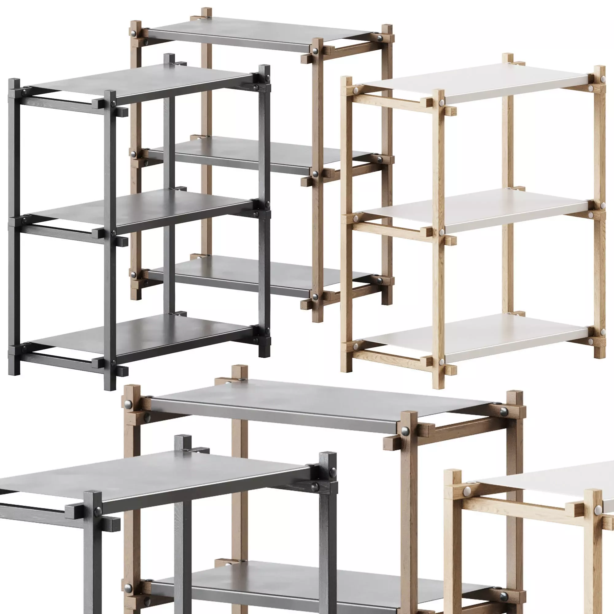 Hay Woody Column Low 3D model_0