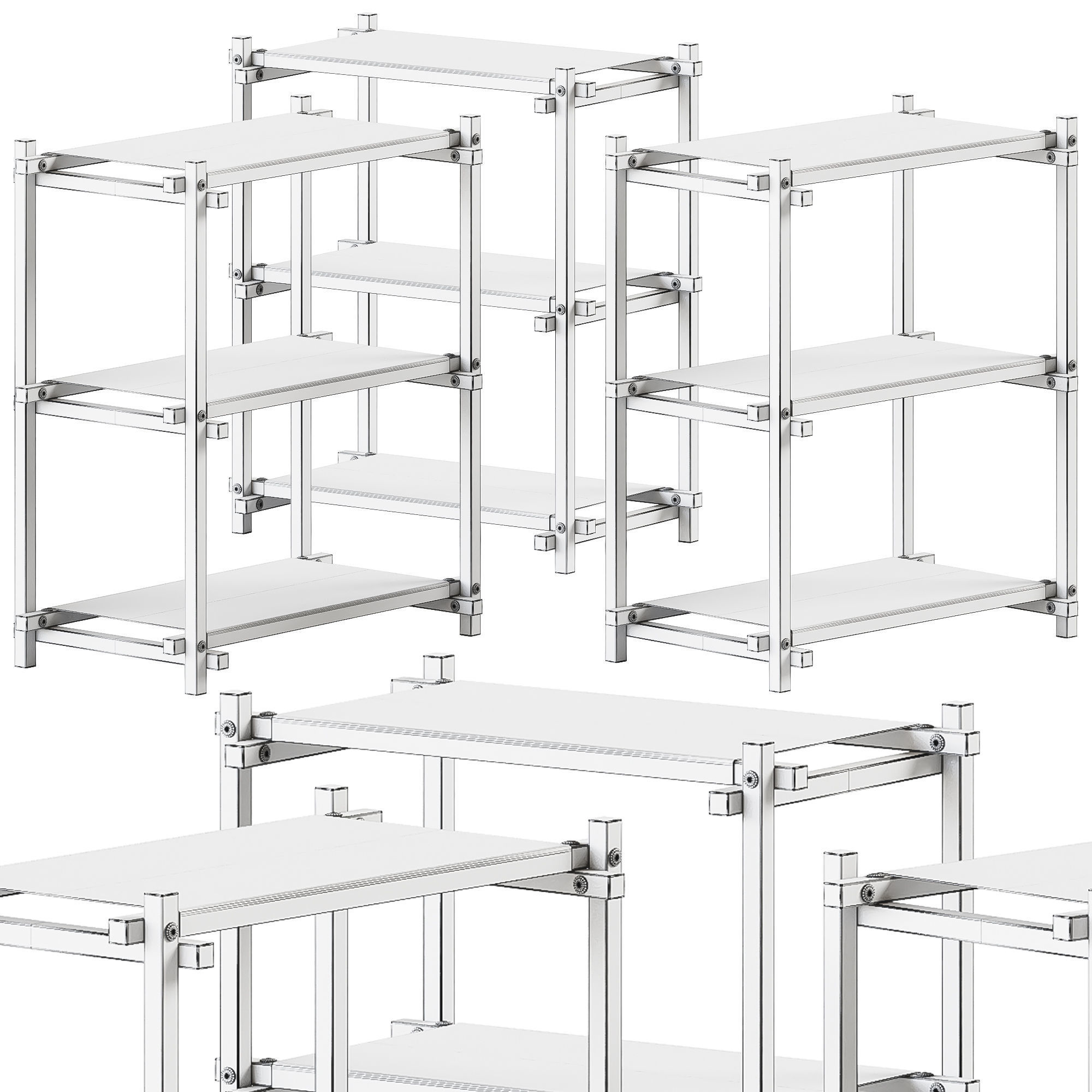 Hay Woody Column Low 3D model_1