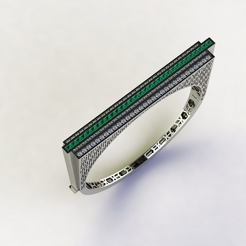 3d bracelet metal ring with pattern 3D print model