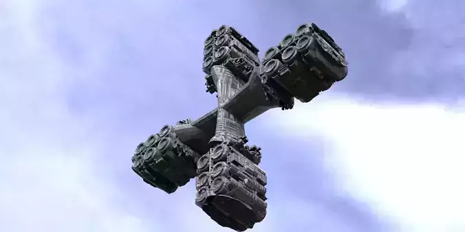 Alien satellite 8 small 3D