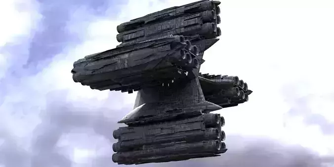 Alien satellite 9 small 3D model