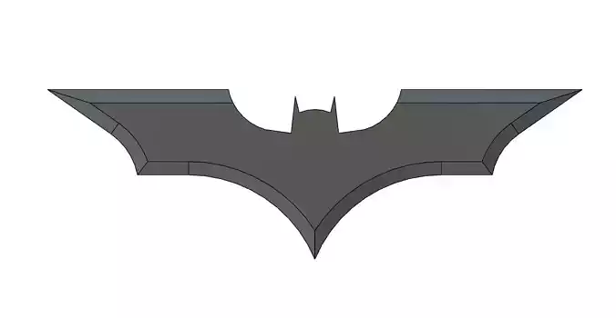 batarang batman logo 3D print model