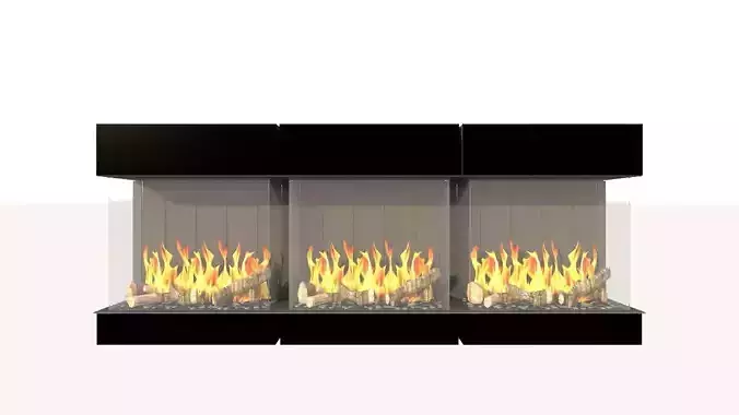 bellfire fireplace with flames