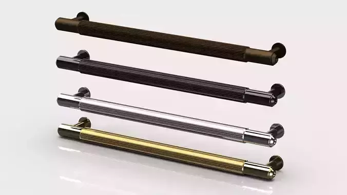 Scandinavian furniture handle PULL BAR LINEAR 3D model