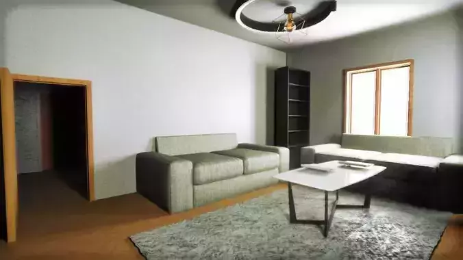 LIVING ROOM WITH 3DSMAX 