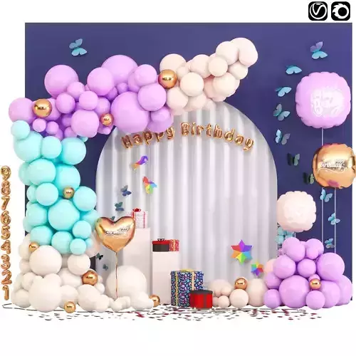 Happy birthday Set 01 3D model